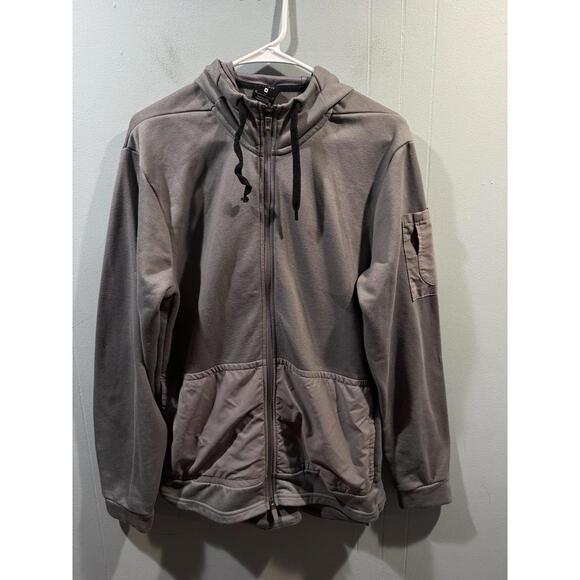 Mens NIKE Dri-Fit Gray Full Zip Hoodie, Size Medium Sports Activewear - Picture 1 of 5